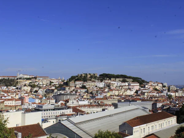 Οκτωβρίου 2021 Λισαβόνα Πορτογαλία Τουριστική Κίνηση Άλλη Μια Μέρα Υψηλών — Φωτογραφία Αρχείου