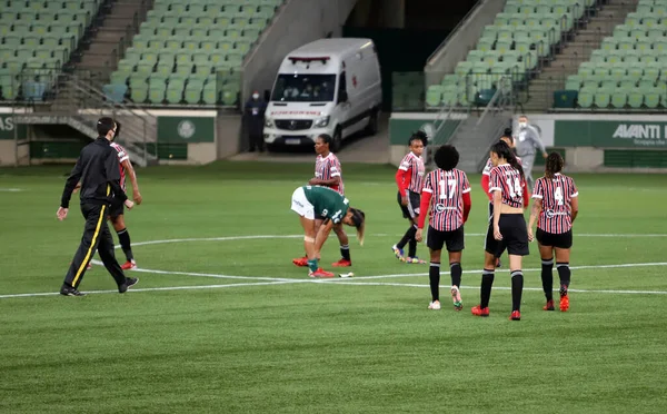 Paulista Πρωτάθλημα Ποδοσφαίρου Γυναικών Palmeiras Και Σάο Πάολο Οκτωβρίου 2021 — Φωτογραφία Αρχείου