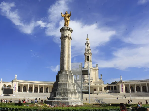 Santuário Nacional Fátima Portugal Outubro 2021 Fátima Portugal Movimento Fiéis — Fotografia de Stock