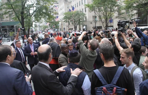 New Yorks Årliga Columbus Day Parade 5Th Avenue Oktober 2021 — Stockfoto