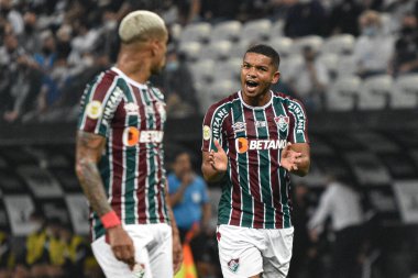 (Brezilya Futbol Şampiyonası: Korintliler ve Fluminense. 13 Ekim 2021, Sao Paulo, Brezilya: Neo Quimica Arena 'da düzenlenen Brezilya Futbol Şampiyonası' nın 26. turu için geçerli olan Korintliler ve Fluminense arasındaki futbol maçı