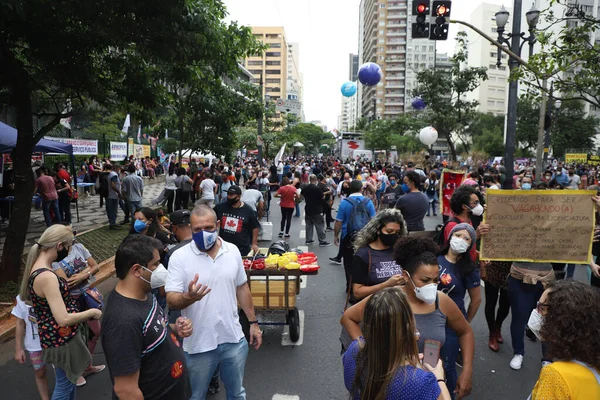 Int Enhetlig Strejk Bland Kommunanställda Sao Paulo Oktober 2021 Sao — Stockfoto