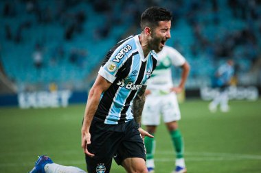 Brezilya Futbol Şampiyonası: Gremio ve Juventude. 17 Ekim 2021, Porto Alegre, Brezilya: Porto Alegre 'deki Arena do Gremio Stadyumu' nda düzenlenen Brezilya Futbol Şampiyonası 'nın 27.