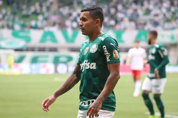 (Brezilya Futbol Şampiyonası: Palmeiras ve Internacional. 17 Ekim 2021, Sao Paulo, Brezilya: Palmeiras ve Internacional arasındaki futbol maçı, Allianz Parque Stadyumu 'nda düzenlenen Brezilya Futbol Şampiyonası' nın 27.