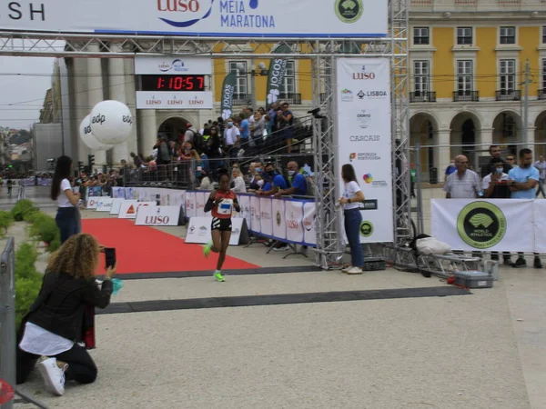 Edp Maratón Lisboa Octubre 2021 Lisboa Portugal Etíope Andualem Shiferaw — Foto de Stock