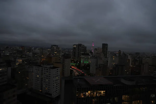 Com Tempo Instável São Paulo Registra Mais Dia Chuvoso Outubro — Fotografia de Stock