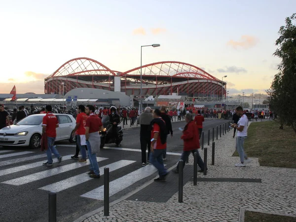 Liga Mistrzów Fani Benfica Bayern Monachium Października 2021 Lizbona Portugalia — Zdjęcie stockowe