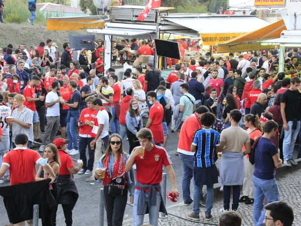 Champions League Tifosi Del Benfica Del Bayern Monaco Ottobre 2021 — Foto Stock