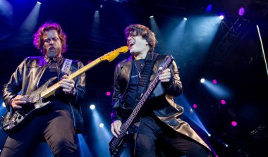 Müzik: 40 Yıl Rock Brezilya. 24 Ekim 2021, Rio de Janeiro, Brezilya: Şarkıcı Paulo Ricardo, 24 Pazar günü Rio de Janeiro 'da Pira Meydanı' nda düzenlenen Rock Brasil 40 Anos konserinde. Etkinlik 9-31 Ekim tarihleri arasında gerçekleşti.. 