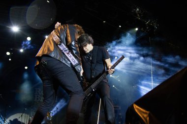 Müzik: 40 Yıl Rock Brezilya. 24 Ekim 2021, Rio de Janeiro, Brezilya: Şarkıcı Paulo Ricardo, 24 Pazar günü Rio de Janeiro 'da Pira Meydanı' nda düzenlenen Rock Brasil 40 Anos konserinde. Etkinlik 9-31 Ekim tarihleri arasında gerçekleşti.. 