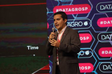 Datagro Uluslararası Şeker ve Etanol Konferansı 'nın 21.' si. 25 Ekim 2021, Sao Paulo, Brezilya: Plataforma Biyouture başkanı Renato Godinho ve Datagro 'dan Plinio Nastari, 21. 