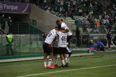Palmeiras ve Sport. 25 Ekim 2021, Sao Paulo, Brezilya: Pazartesi günü Sao Paulo 'daki Allianz Parque Stadyumu' nda düzenlenen Brezilya Futbol Şampiyonası 'nın 28. 
