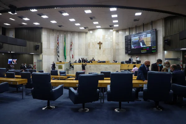 Пленарное Заседание Муниципальной Палате Сан Паулу Октября 2021 Года Сан — стоковое фото