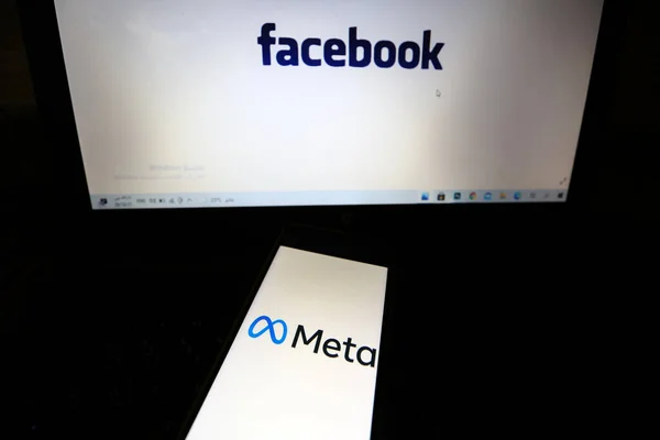 Facebook Annonce Meta Nouveau Nom Pour Mère Octobre 2021 Gaza — Photo