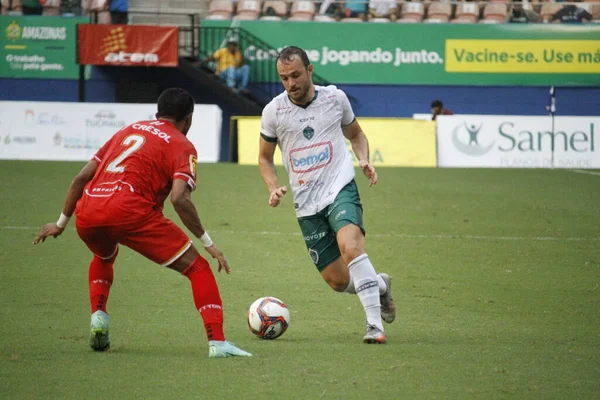 Spo Brasiliens Fotboll Championship 3Rd Division Manaus Och Tombense Fotbollsmatch — Stockfoto