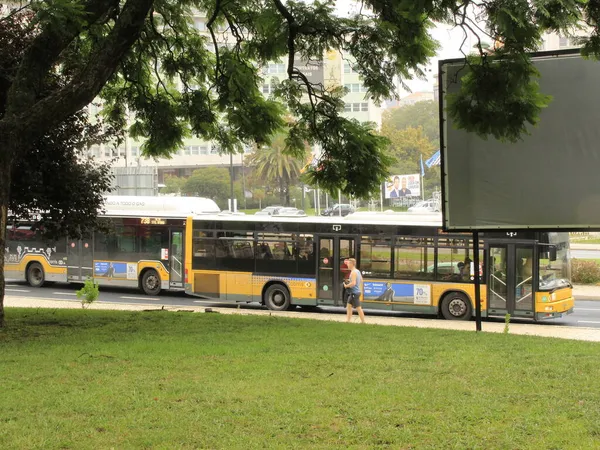 Refuerzo Autobuses Para Huelga Del Metro Lisboa Octubre 2021 Lisboa —  Fotos de Stock