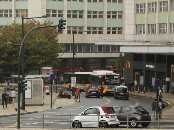 Refuerzo Autobuses Para Huelga Del Metro Lisboa Octubre 2021 Lisboa —  Fotos de Stock