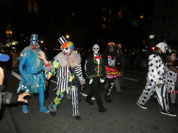 Post Covid Halloween Masquerade Staged New York Seedy Yet Historic — Stock Photo, Image