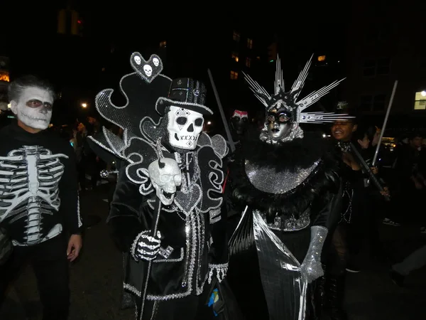 Post Covid Halloween Masquerade Staged New York Seedy Yet Historic — Stock Photo, Image