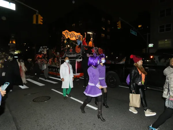 Post Covid Halloween Masquerade Staged New York Seedy Yet Historic —  Fotos de Stock