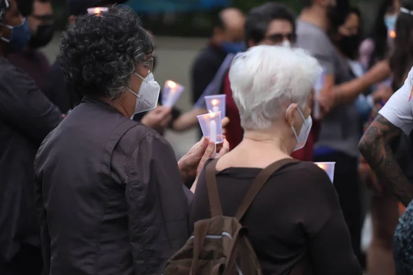 Arrastao Dos Blocos Group Проводить Демонстрацію День Мертвих Сан Паулу — стокове фото