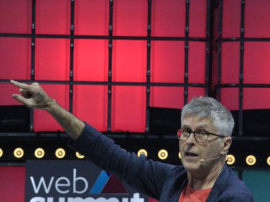 Lizbon Web Zirvesi 'nin son günü. 4 Kasım 2021, Lizbon, Portekiz: Patrick Brown, İmkansız Gıdaların CEO 'su ve kurucusu, dünyanın en büyük teknoloji etkinliklerinden biri olan Web Zirvesi' nin dördüncü ve son gününe katılıyor.
