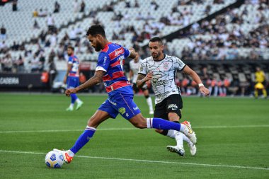 Brezilya Futbol Şampiyonası: Korintliler ve Fortaleza: 6 Kasım 2021, Sao Paulo, Brezilya: Brezilya 'daki Neo Quimica Arena' da düzenlenen Brezilya Futbol Şampiyonası 'nın 30. turu için geçerli olan Korintliler ve Fortaleza arasındaki futbol maçı