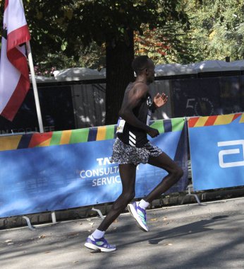 2021 New York City Maratonu 'nun 50. baskısı. 7 Kasım 2021, New York, ABD: 2021 NYC Maratonu 7 Kasım Pazar günü Central Park 'ta sona eren beş ilçede gerçekleşti.. 