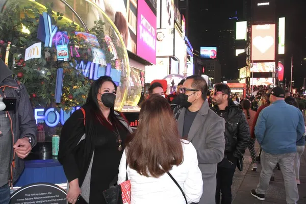 Soho Film Festivali Led Reklamı Times Meydanı Nda Gösterime Giriyor — Stok fotoğraf