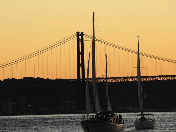 November 2021 Lisbon Portugal People Enjoy Sunset Mild Day City — Stock Photo, Image