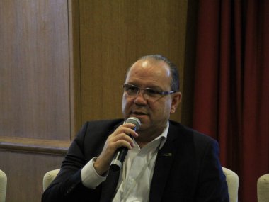 Lizbon 'da Brezilya devletleri ve belediyelerinin basın toplantısı. 10 Kasım 2021, Lizbon, Portekiz: 10-14 Kasım tarihleri arasında Lizbon 'daki Hotel D.Pedro' da düzenlenen Brezilya Eyaletleri ve Belediyeleri Basın Konferansı 