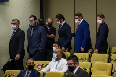 Kıdemli Önleme Oturumunun CPI oturumu. 11 Kasım 2021, Sao Paulo, Brezilya: Sağlık operatöründe çalışan doktorları duyan yaşlılara yönelik CPI oturumunun görüntüsü. Onlar geçen haftaki oturuma davet edilmişlerdi ama şahsen katılmadılar. 