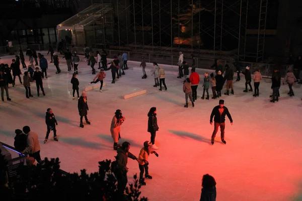 Rockfeller Center Pista Patinaje Sobre Hielo Abierta Para Temporada Noviembre —  Fotos de Stock