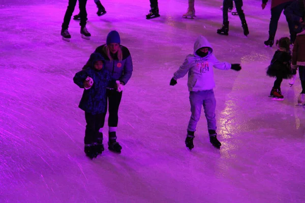 Rockfeller Center Ice Skating Rink Open Season November 2021 New — Stock Photo, Image