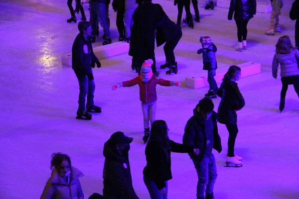 Rockfeller Center Buz Pateni Pisti Sezon Boyunca Açık Kasım 2021 — Stok fotoğraf