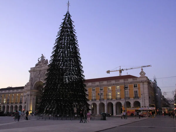 Decoração Natal Lisboa Novembro 2021 Lisboa Portugal Decorações Natal Ruas — Fotografia de Stock