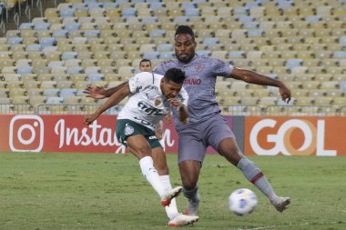 Brezilya Futbol Şampiyonası: Fluminense ve Palmeiras. 14 Kasım 2021, Rio de Janeiro, Brezilya: Fluminense takımından Yago Felipe, Fluminense ve Palmeiras arasında oynanan maçtaki golünü kutluyor. 