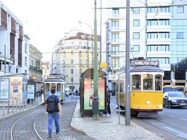 November 2021 Lissabon Portugal Blick Auf Die Salvador Straße Stadtteil — Stockfoto