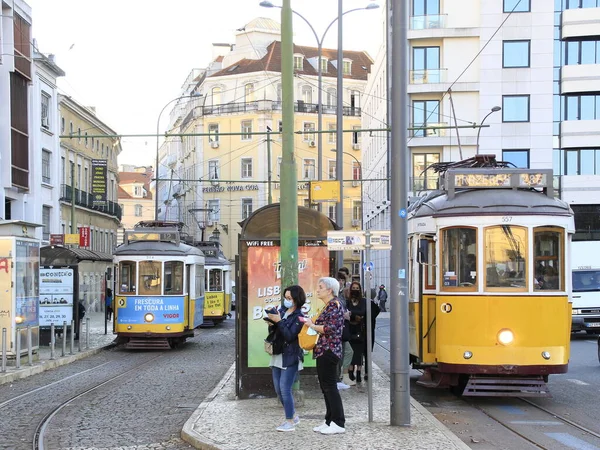 November 2021 Lissabon Portugal Blick Auf Die Salvador Straße Stadtteil — Stockfoto