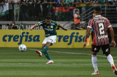 Brezilya Futbol Şampiyonası: Palmeiras ve Sao Paulo. 17 Kasım 2021, Sao Paulo, Brezilya: Sao Paulo 'daki Allianz Parque Stadyumu' nda düzenlenen Brezilya Futbol Şampiyonası 'nın 33. turu için Palmeiras ile Sao Paulo arasında oynanan futbol maçı.