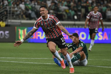Brezilya Futbol Şampiyonası: Palmeiras ve Sao Paulo. 17 Kasım 2021, Sao Paulo, Brezilya: Sao Paulo 'daki Allianz Parque Stadyumu' nda düzenlenen Brezilya Futbol Şampiyonası 'nın 33. turu için Palmeiras ile Sao Paulo arasında oynanan futbol maçı.