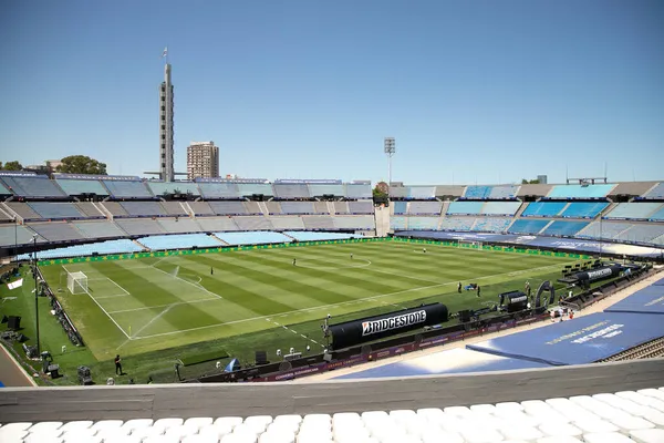 Copa Sudamericana Finalleri Athletico Paranaense Red Bull Bragantino Taraftarlar Montevideo — Stok fotoğraf