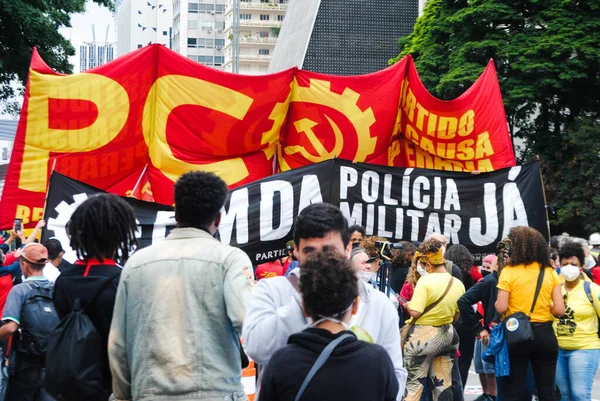 Марш Черного Сознания Проходит Сан Паулу Ноября 2021 Года Сан — стоковое фото