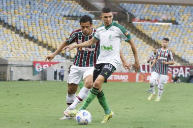 Fluminense ve America-MG. 21 Kasım 2021, Rio de Janeiro, Brezilya: Fluminense takımının taraftarları, Fluminense ve Amerika-MG arasında oynanan futbol maçı sırasında, Brezilya Futbol Şampiyonası 'nın 34.