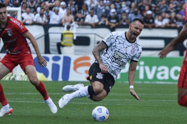 Korintliler ve Athletico Paranezi. 28 Kasım 2021, Sao Paulo, Brezilya: Neo Quimica Arena 'da düzenlenen 36. Brezilya Futbol Şampiyonası için geçerli olan Korintliler ve Athletico Paranaense arasındaki futbol maçı
