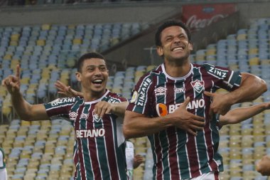 Fluminense ve America-MG. 21 Kasım 2021, Rio de Janeiro, Brezilya: Fluminense takımının taraftarları, Fluminense ve Amerika-MG arasında oynanan futbol maçı sırasında, Brezilya Futbol Şampiyonası 'nın 34.