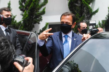 Sao Paulo Valisi, Joao Doria 2022 seçimlerinde takım oluşturma konusunda düzenlediği basın toplantısında. 29 Kasım 2021 'de Sao Paulo Valisi Joao Doria ile basın toplantısı düzenlendi. 