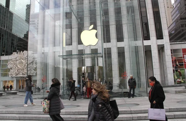 Black Friday Apple Store Nueva York Noviembre 2021 Nueva York — Foto de Stock