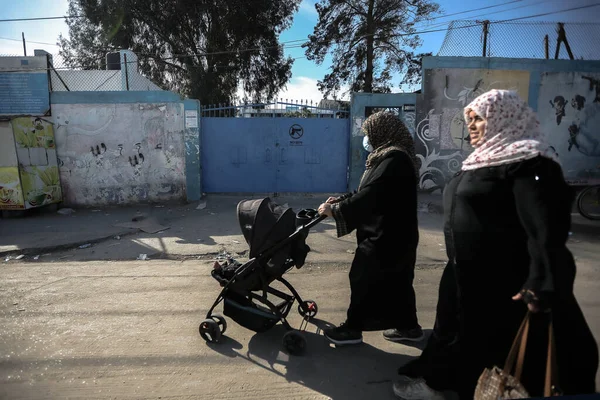 Int Die Einrichtung Des Flüchtlingshilfswerks Der Vereinten Nationen Ist Gaza — Stockfoto
