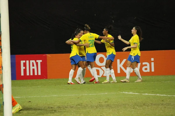 Torneio Internacional Futebol Feminino Brasil Venezuela Novembro 2021 Manaus Amazonas — Fotografia de Stock